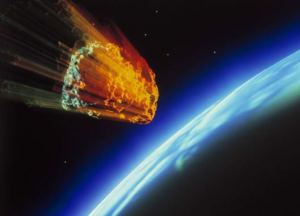 Asteroid Earth Falling Meteor Planet Space World